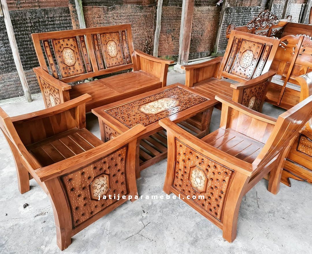 Set Kursi Tamu Minimalis Kayu Jati
